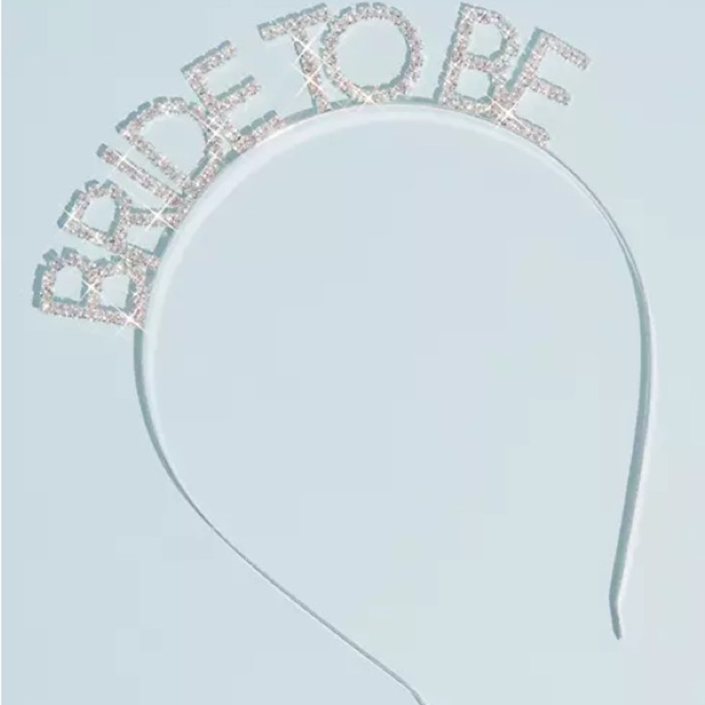 David’s Bridal bride to be crystal headband